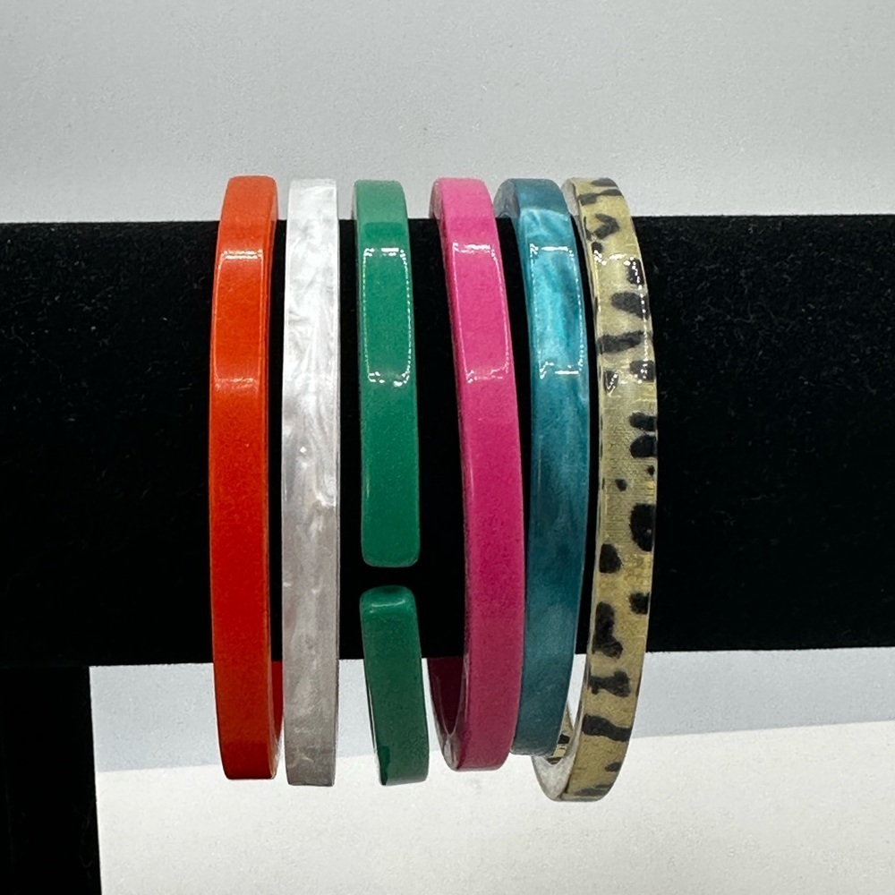 PLUNDER Stackable Set Of 6 Bracelets Multi Color Boho OSFM - Picture 4 of 4